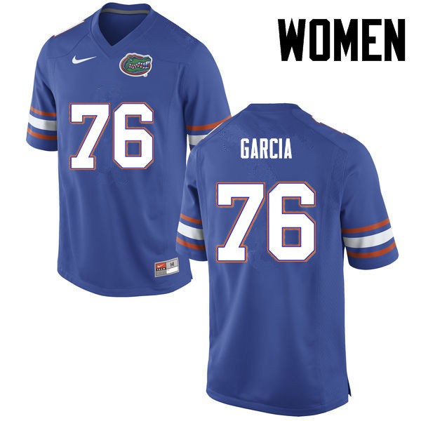 Florida Gators Women #76 Max Garcia College Football Blue